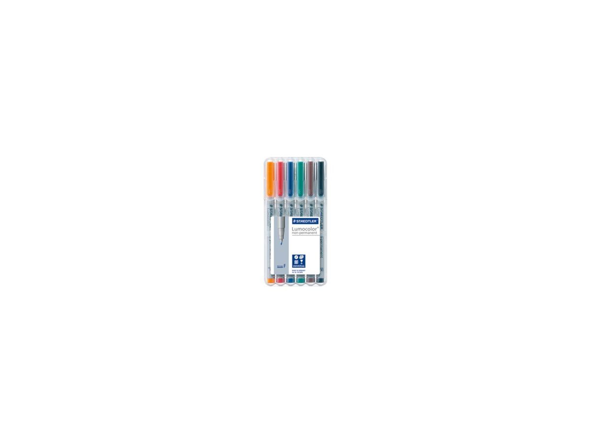 STAEDTLER Lumocolor non-perm. F 316-WP6 6 Farben ass. (4007817323588)