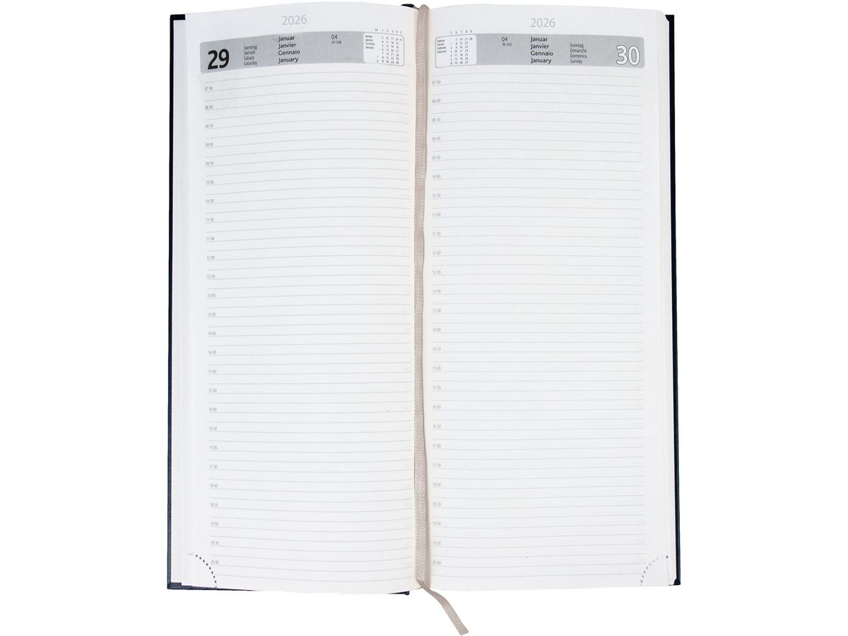 SIMPLEX Agenda lungo Balacron 2026 40001.26 1G/1P blu ML 13.5x31.5cm (7611468040571)