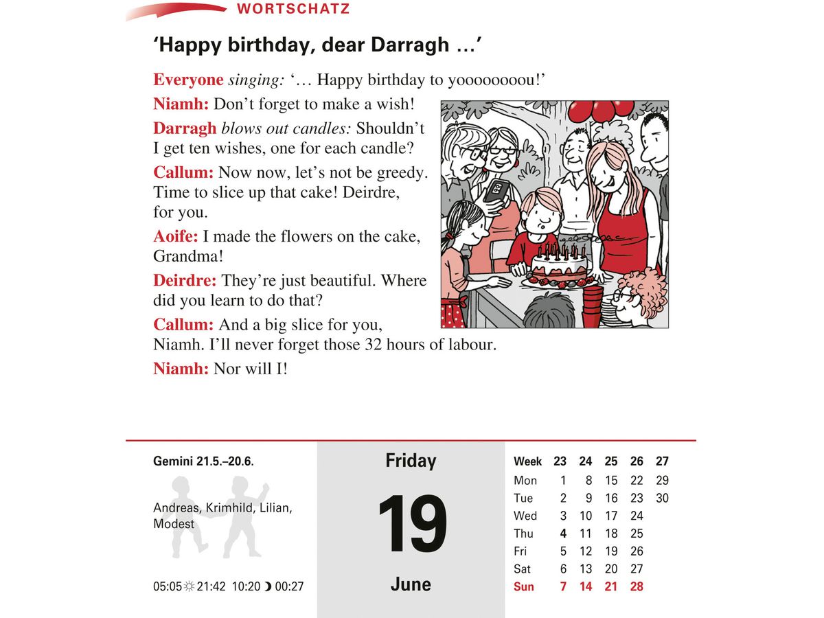 HARENBERG Abreisskalender 2026 2110800+26 Englisch DE, EN 12.5x16cm (9783840035838)