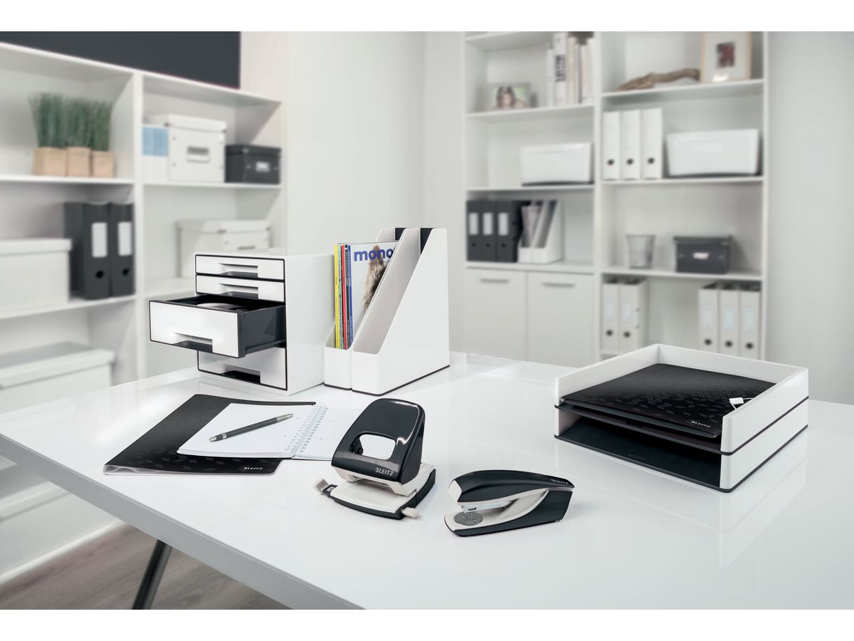 LEITZ Locher/Hefter WOW 5095 5095-10-95 schwarz, Bundle 30 Blatt (4002432121595)