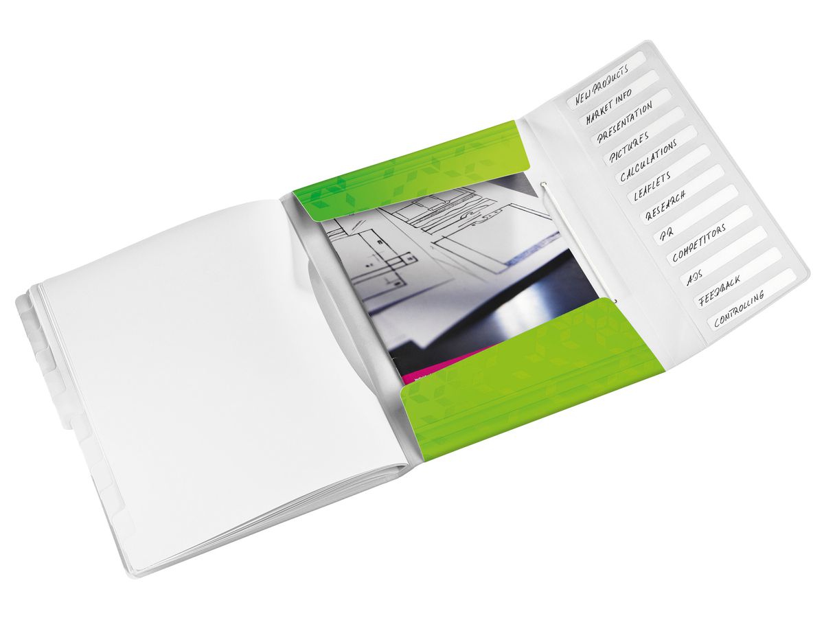 LEITZ Dossier archivio WOW PP A4 46340054 verde 12 scomp. (4002432123438)
