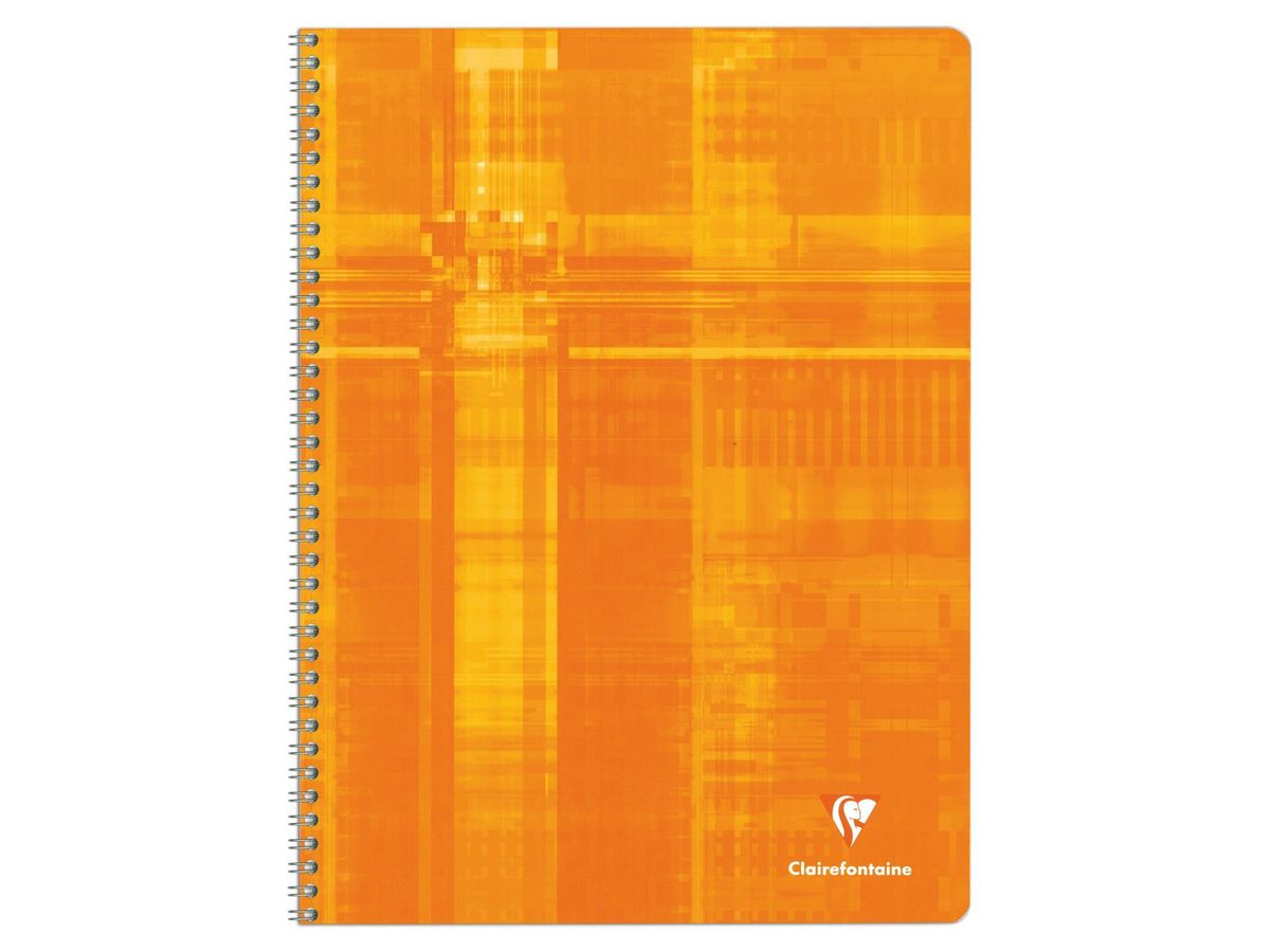CLAIREFONTAINE Carnet spirale ass. A4 8352 5mm, quadrillé 90 feuilles (3329680835205)