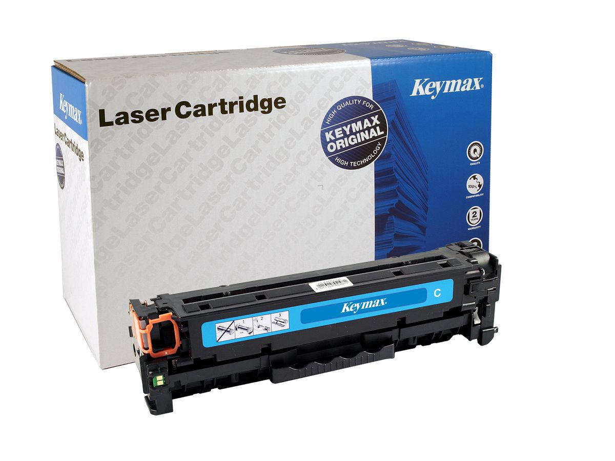 KEYMAX Cartouche CLR cyan CC531AKEY p. HP CLJ CP2025 2800 pages (4016807002976)
