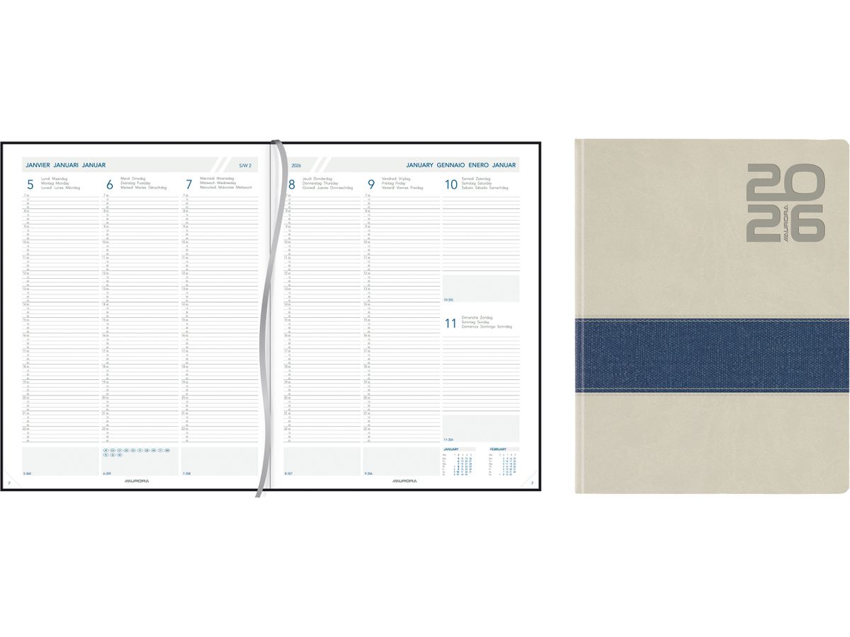 AURORA Agenda Vican PAW 2026 2713 1S/2P ass. ML 21x27cm (5411028427130)