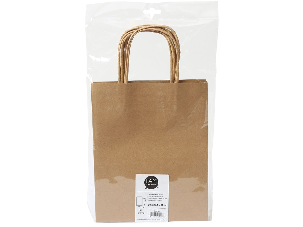 I AM CREATIVE Papiertüten 4088.04 20x25.4x11cm, 6 Stück (7611983170586)