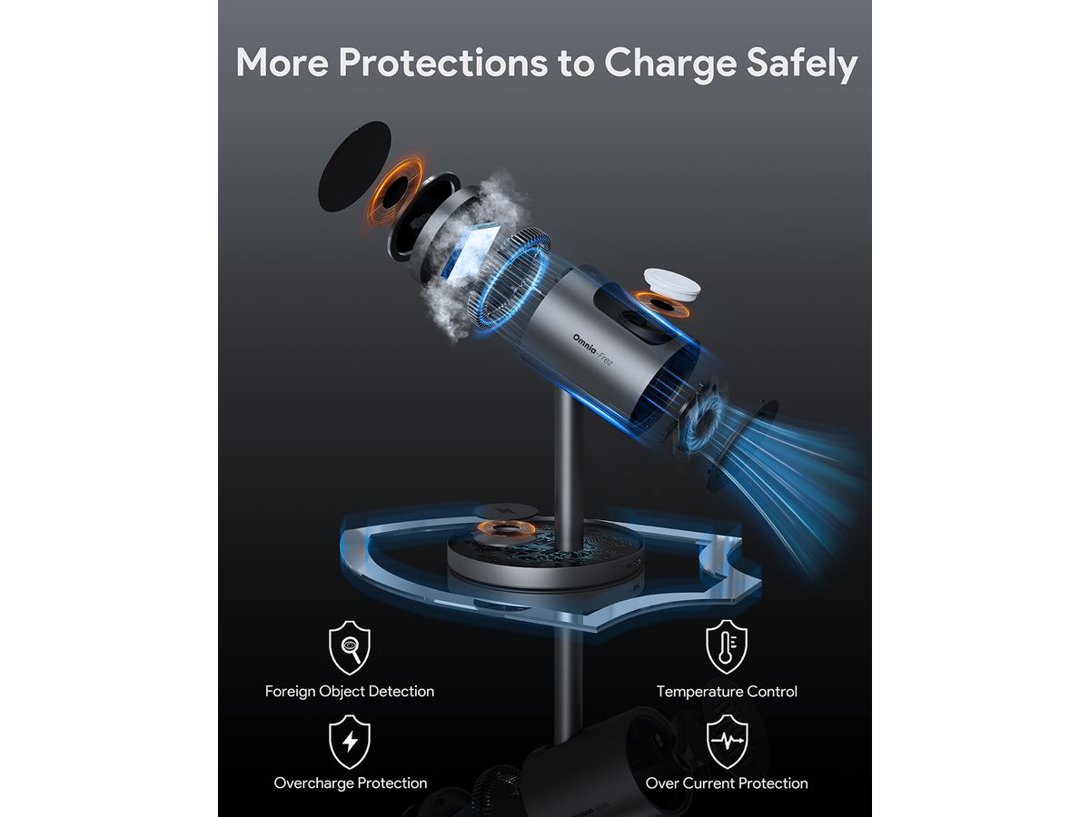 AUKEY MagFusion 3-IN-1 Pro LC-MC311A Wireless Charger 15W, Black (0689323788163)