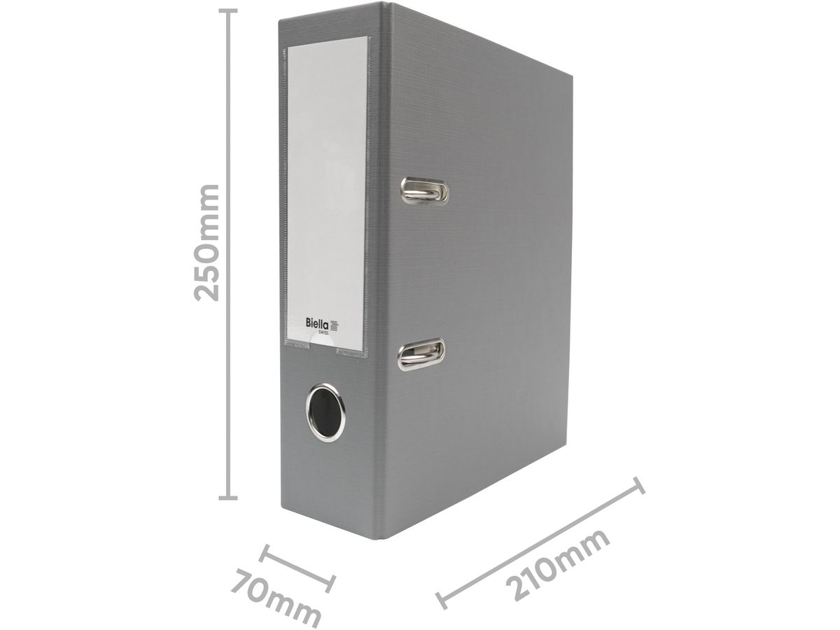 BIELLA Classeur fédéeral 7cm 10050700U gris A5 (7611365200054)