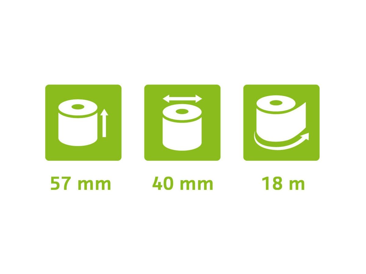 EXACOMPTA Carta term. in rotolo 20pezzi 40761E 57x40mmx18m (3130631407613)