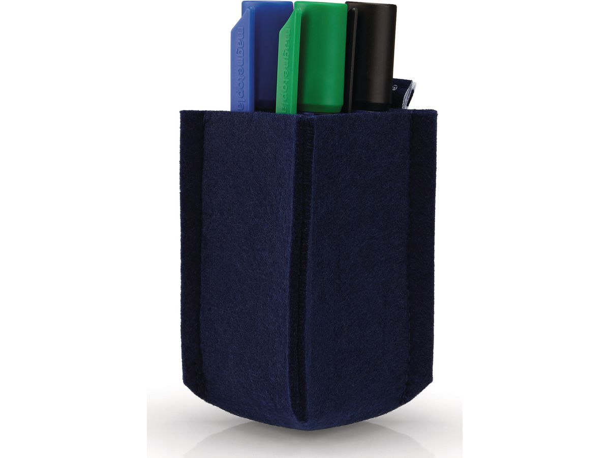 MAGNETOPLAN Porte stylo magnetoTray S 1227614 bleu, feutre recyclé (4013695062822)