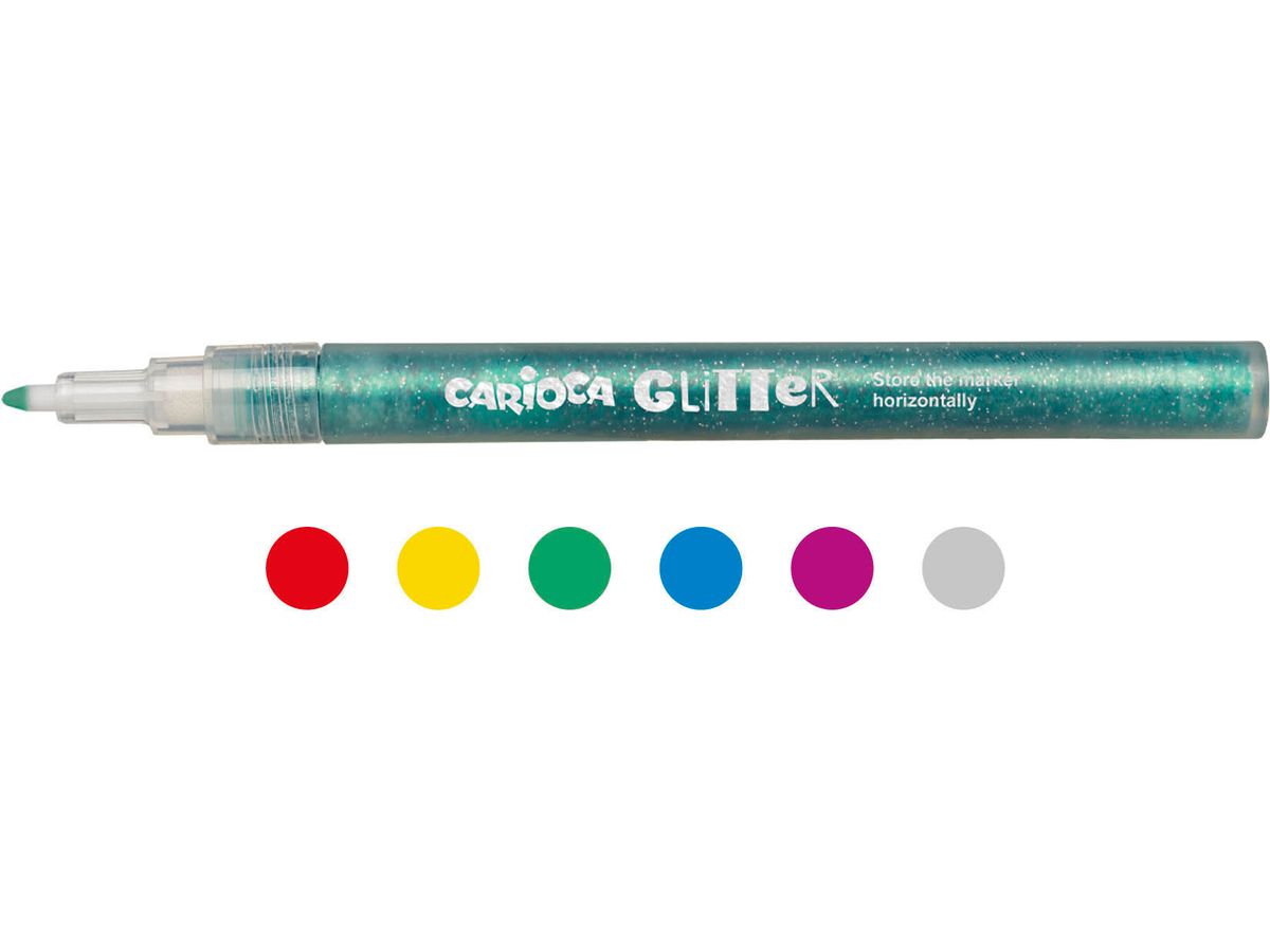 CARIOCA Fasermaler 42190 Glitter E-6 (8003511421908)