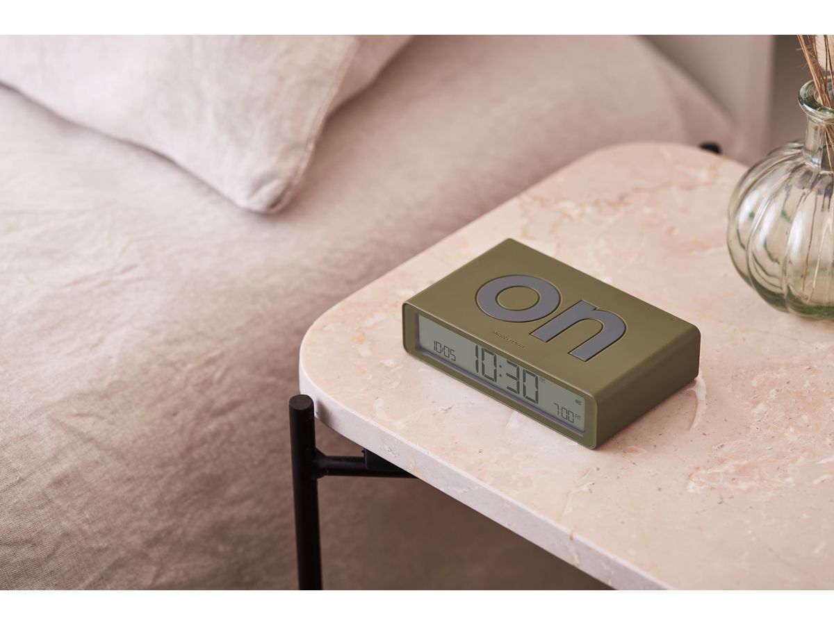 LEXON Sveglia Flip Classic LR157K9 cachi, USB-C (3660491209435)