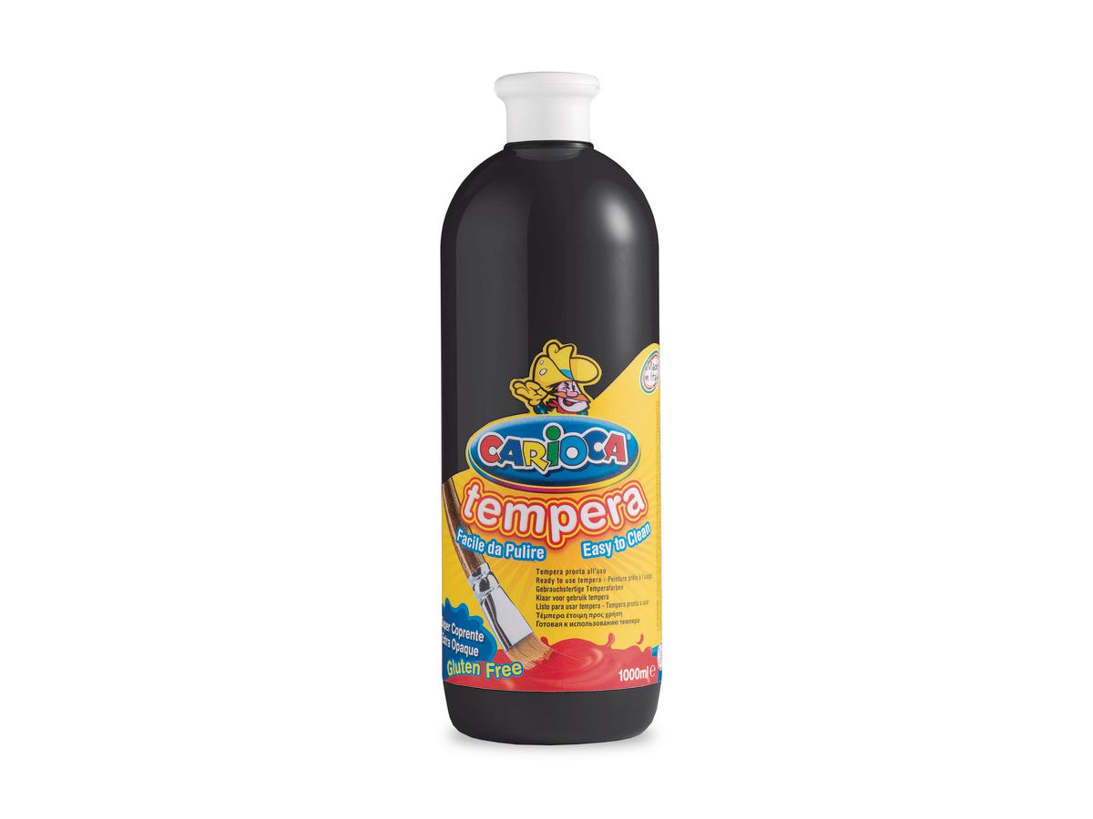 CARIOCA Temperafarben 1000ml 3394 schwarz (8003511289027)