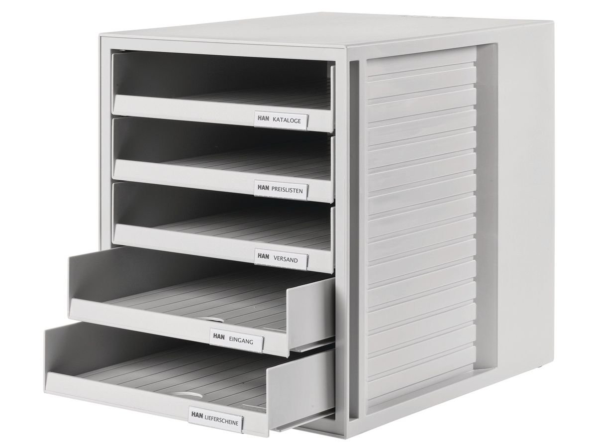 HAN Cassettiera set di armadi 24.30 grigio 5 scomparti (4012473140158)