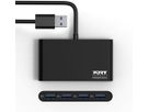 PORT USB Hub 4-ports USB 3.0 900121 black (3567049001216)