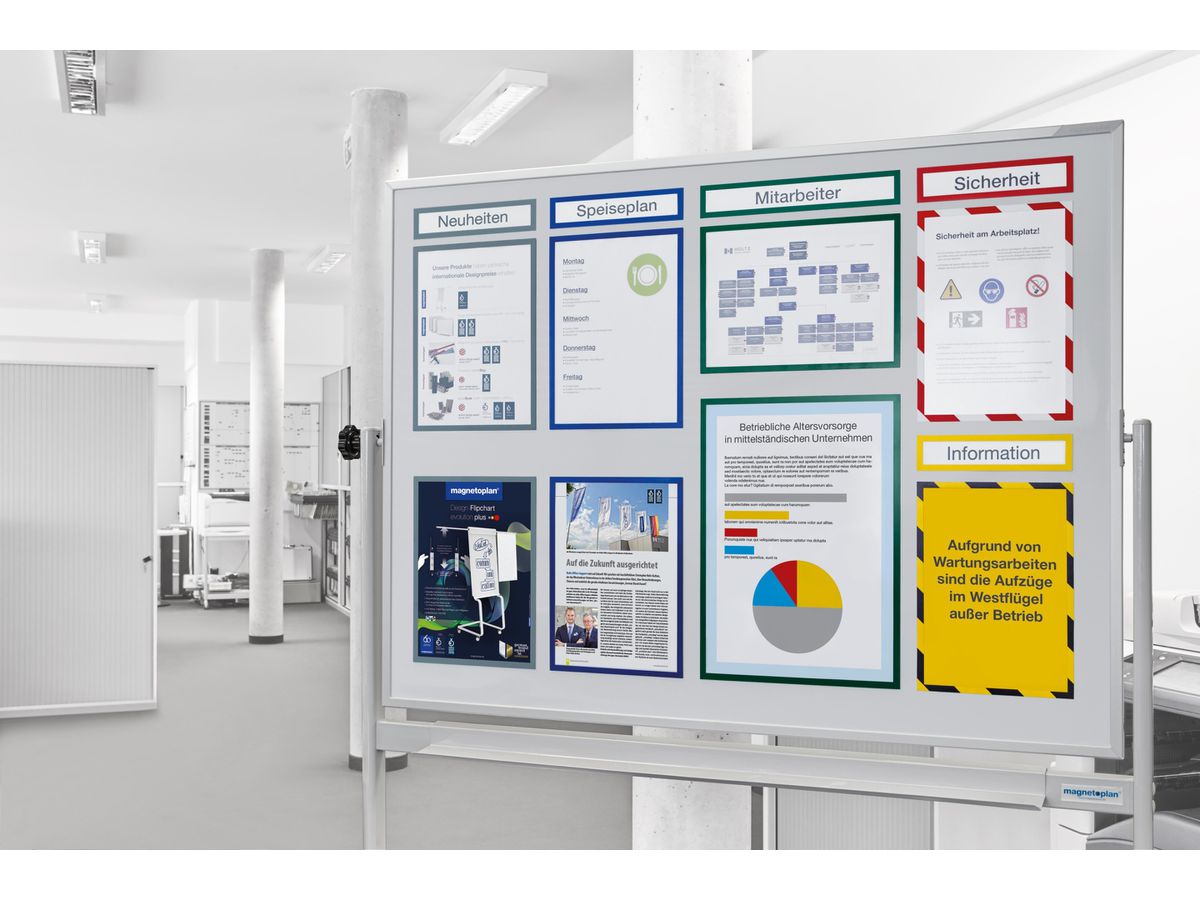 MAGNETOPLAN Cadre aimant magnetofix A4 1130332 argent 5 pcs. (4013695056937)
