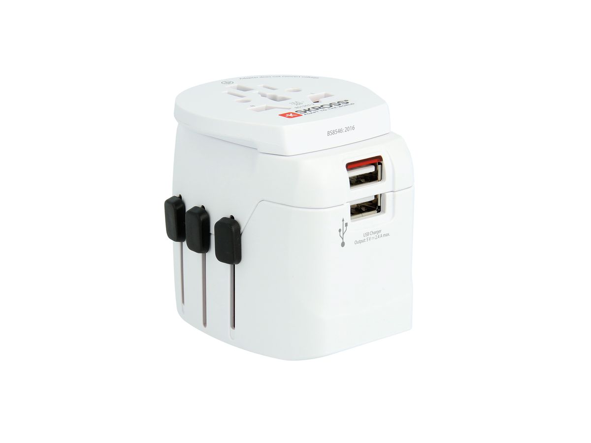 SKROSS World Travel Adapter 1.302470 PRO Light USB 2xA World (7640166323594)
