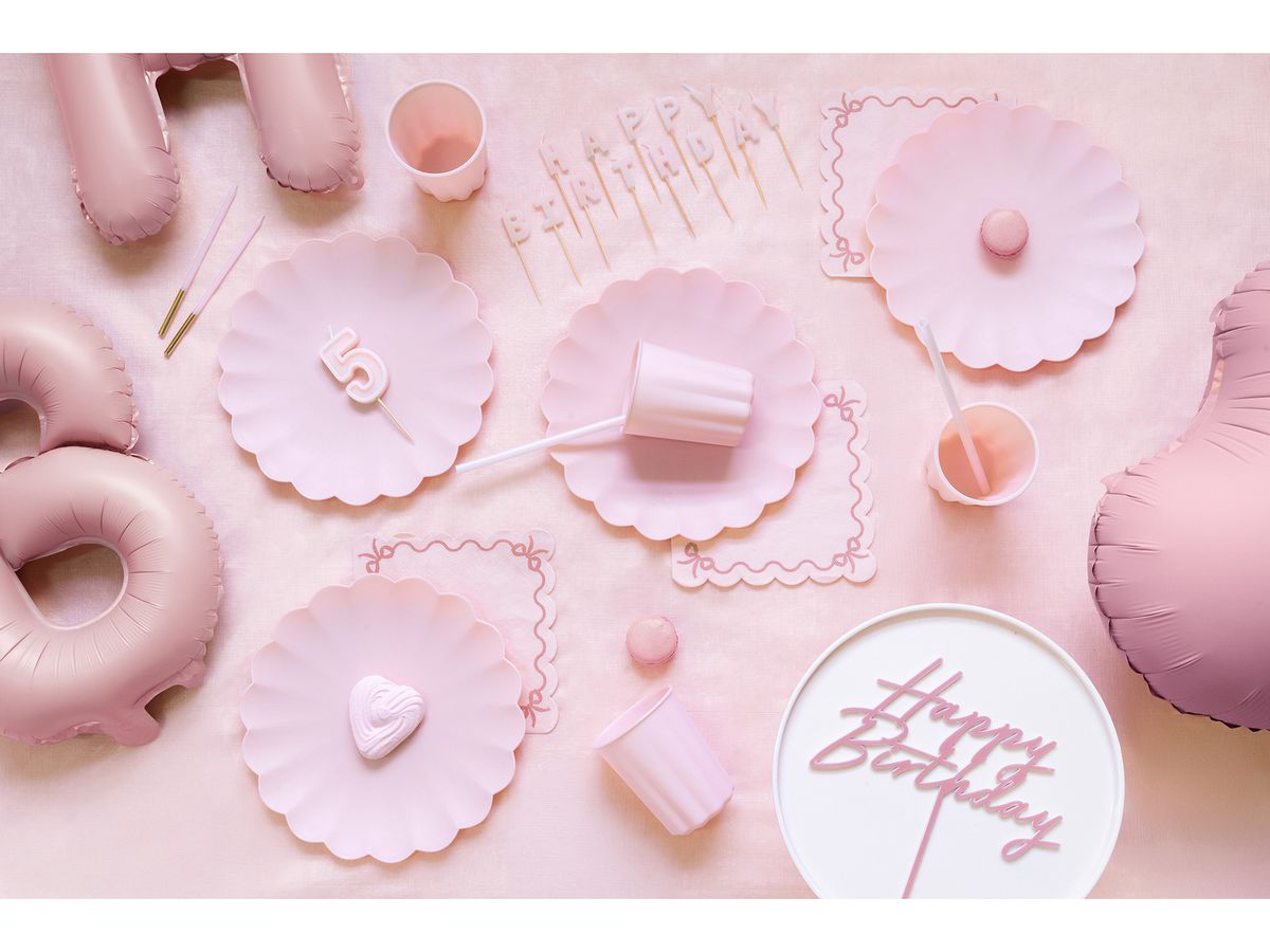 PARTYDECO Tazze con volant 220ml KPL1-081 rosa 4 pezzi (5904555066090)