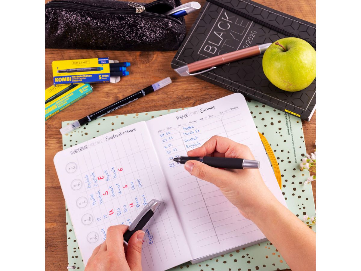 ONLINE Patrone Tintenroller 0.7mm 61152/3D Soft Black (4014421611529)