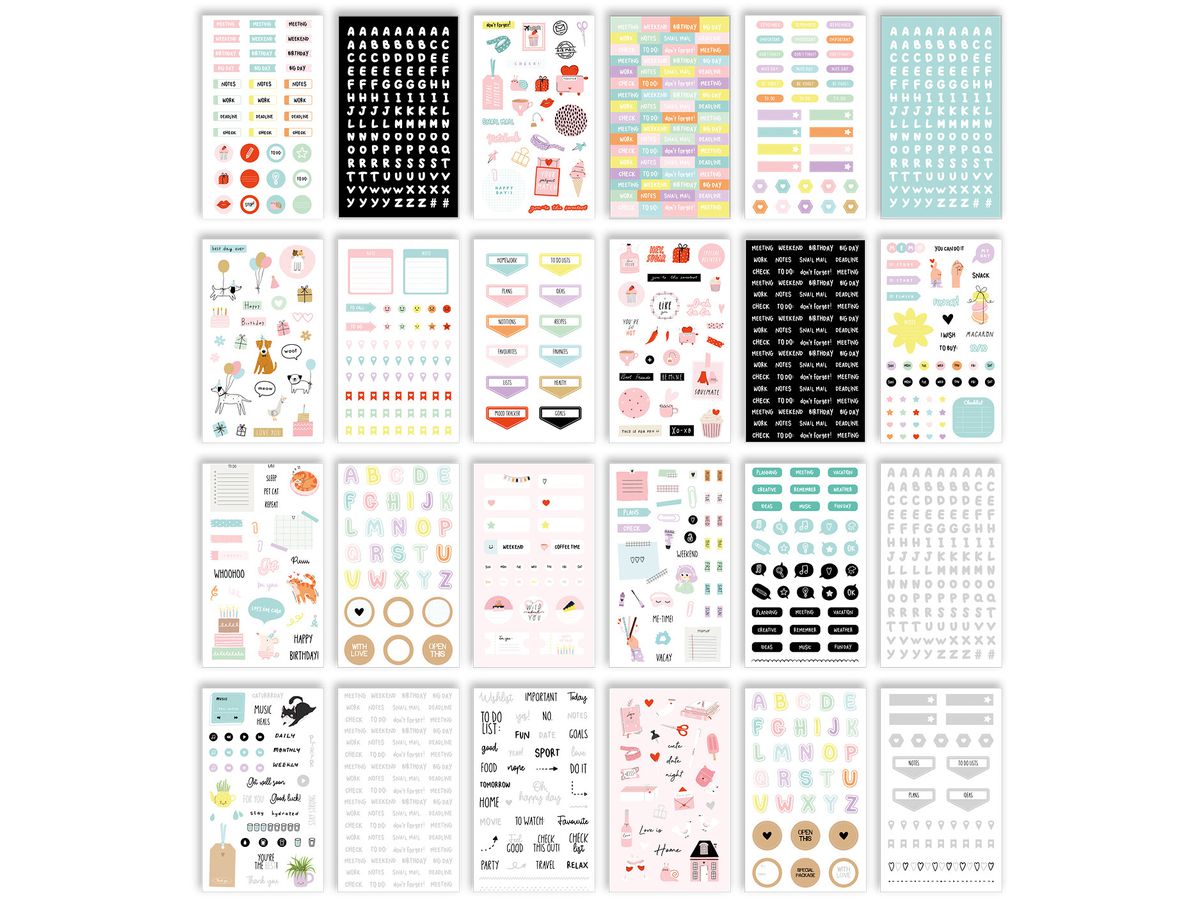 I AM CREATIVE Stickerbook Planner 12x23cm 4087.581 24 Blatt (7611983249916)