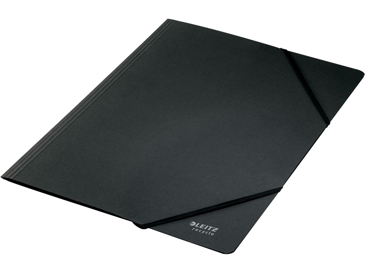 LEITZ Cartellina elastico Recycle A4 3908-00-95 nero, cartone (4002432128051)