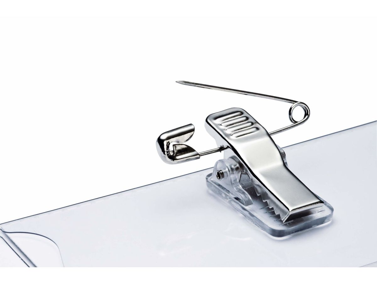 DURABLE Porte-nom avec clip 90x54mm 861019 5 pcs. plastique transparent (4005546805542)