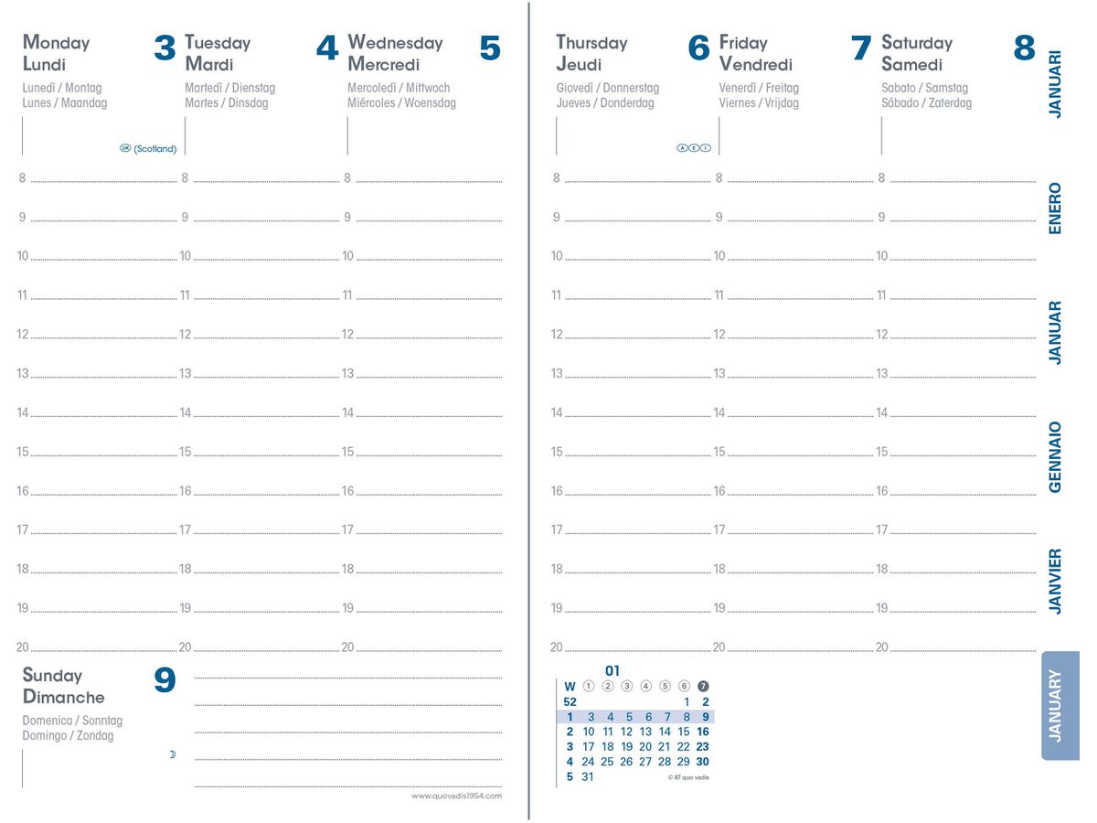 QUO-VADIS Universitaire R Equology 25/26 028818Q 1S/2P 13M rose ML 10x15cm (3371010467471)