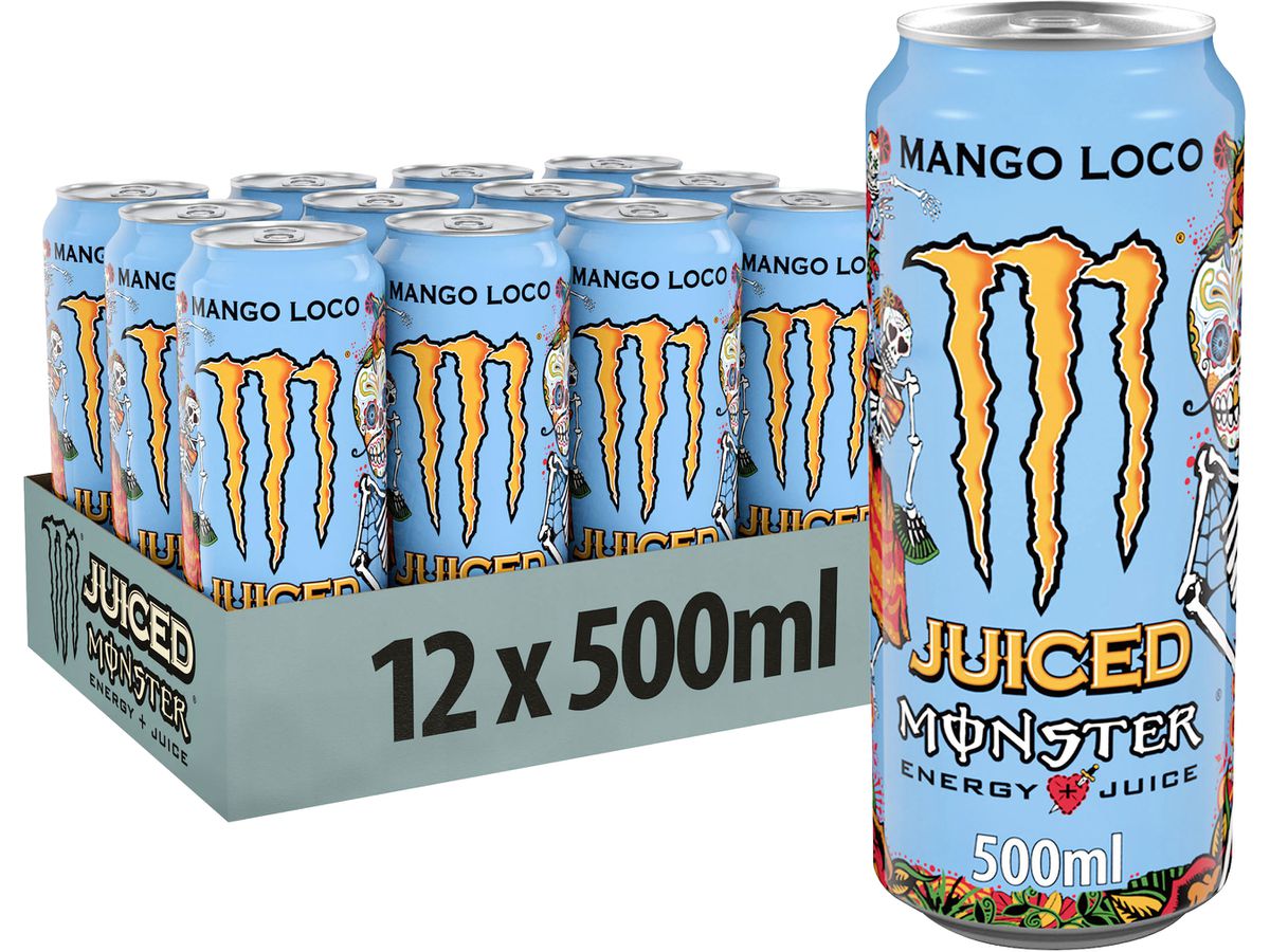 MONSTER ENERGY Juice Mango Loco, Alu 129400001601 50 cl, 12 pz (5060947546509)