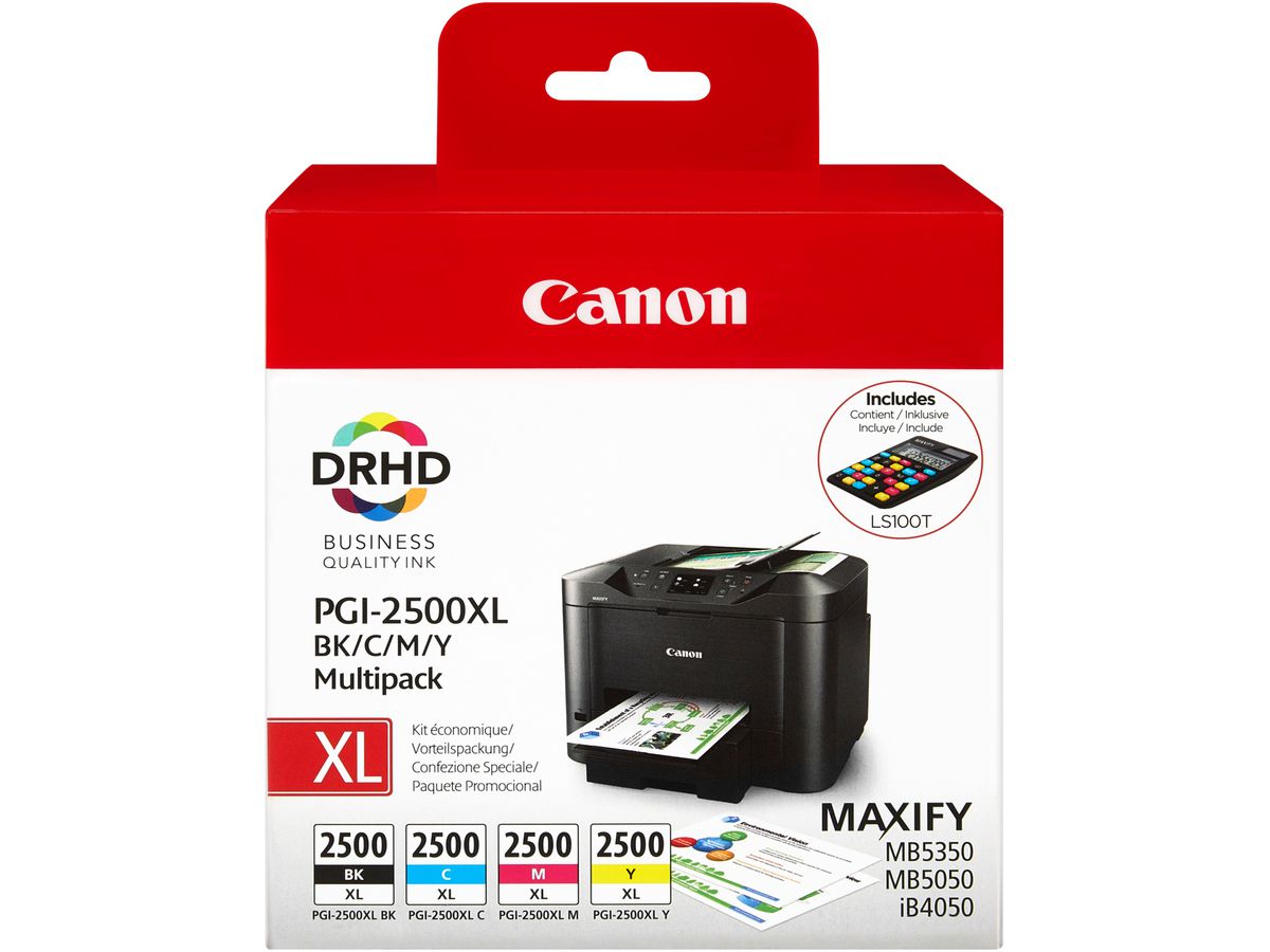 CANON Multipack inchiostro XL BKCMY PGI-2500XL MAXIFY MB5050/5350 128.8ml (8714574679006)