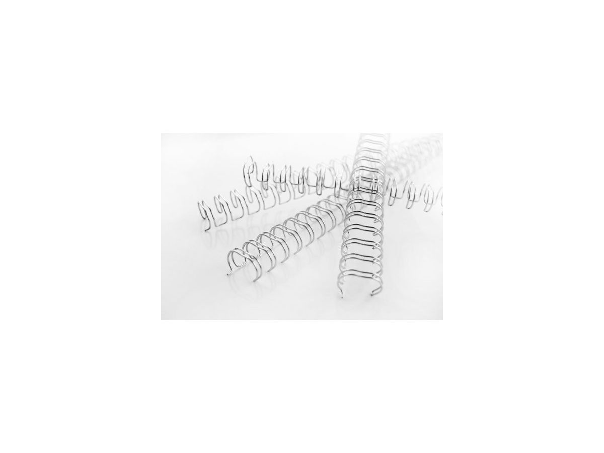 GBC WireBind 6mm 4400026 argento A5 100 pezzi (5028252002844)