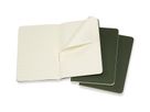 MOLESKINE Cahier P/A6, 3x, Liniert 855211 Myrtengrün 3 Stück (8055002855211)