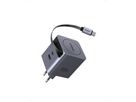 UGREEN Fast Charger 2-Port 65W GaN 65825 Retractable Cable (6941876268252)