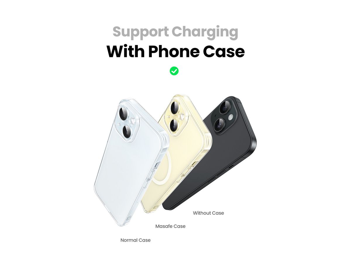 UGREEN Wireless Charger 2in1 ,20W 45056 iPhone, AirPods, Gray (6941876240562)