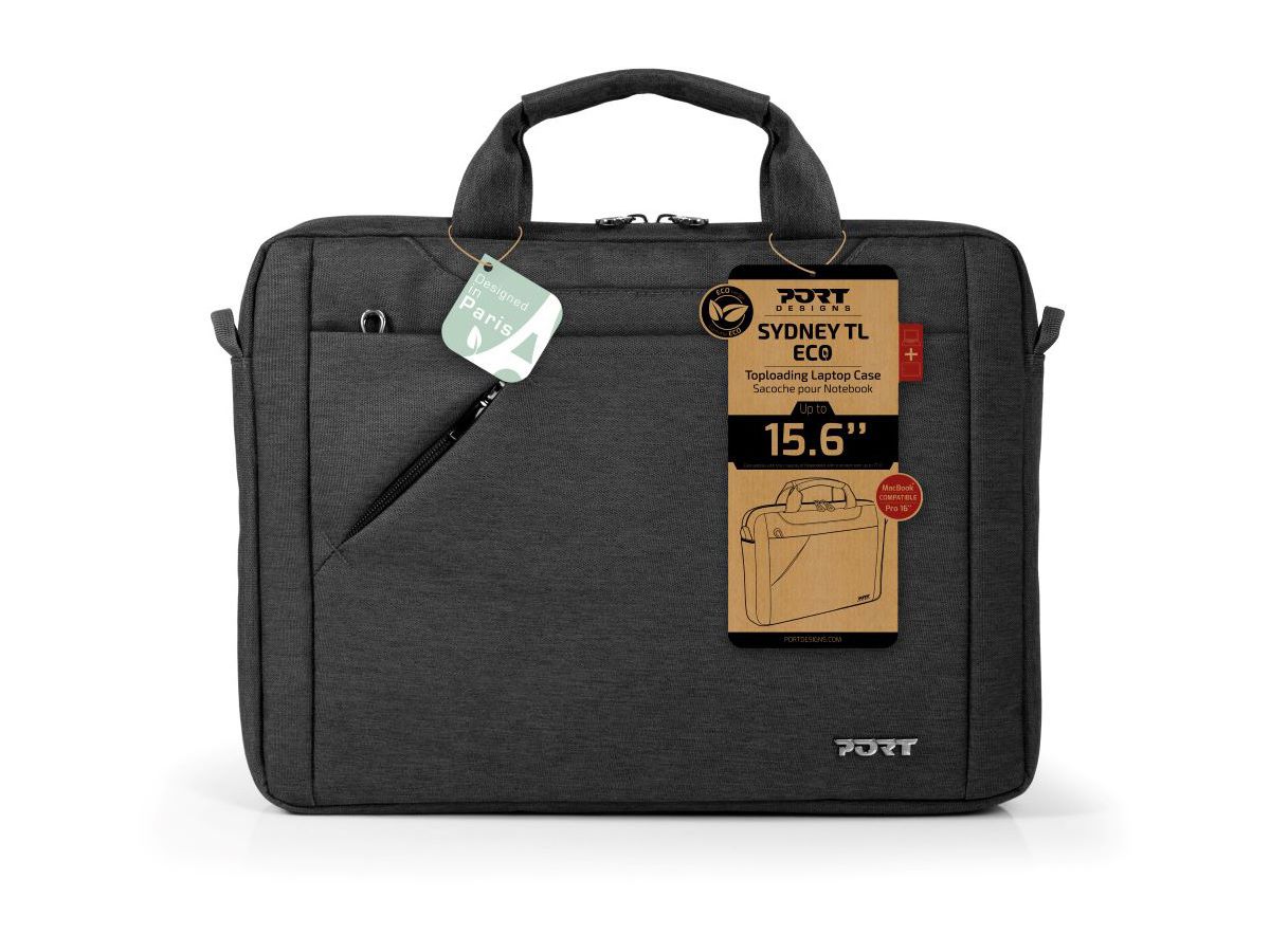 PORT Notebook Bag Sydney ECO 135172 Toploading 15.6 inch Black (3567041351722)