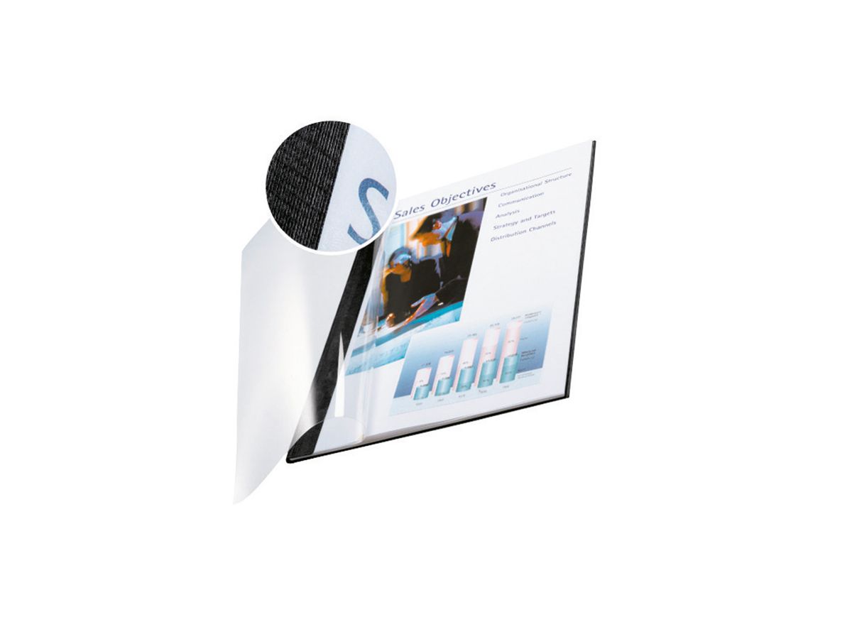 LEITZ Cartellina rigelat. 14mm A4 74150095 nero 10 pezzi (4002432373765)