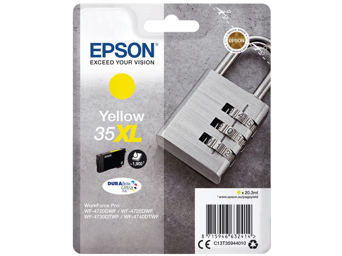 EPSON Cart. d'inchiostro XL yellow T359440 WF-4720/4725DWF 1900 pagine (8715946632414)