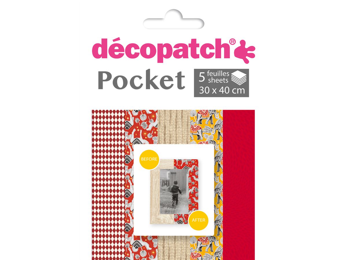 DECOPATCH Carta Pocket Nr. 27 DP027C 5 fogli di 30x40 cm (3609510240271)