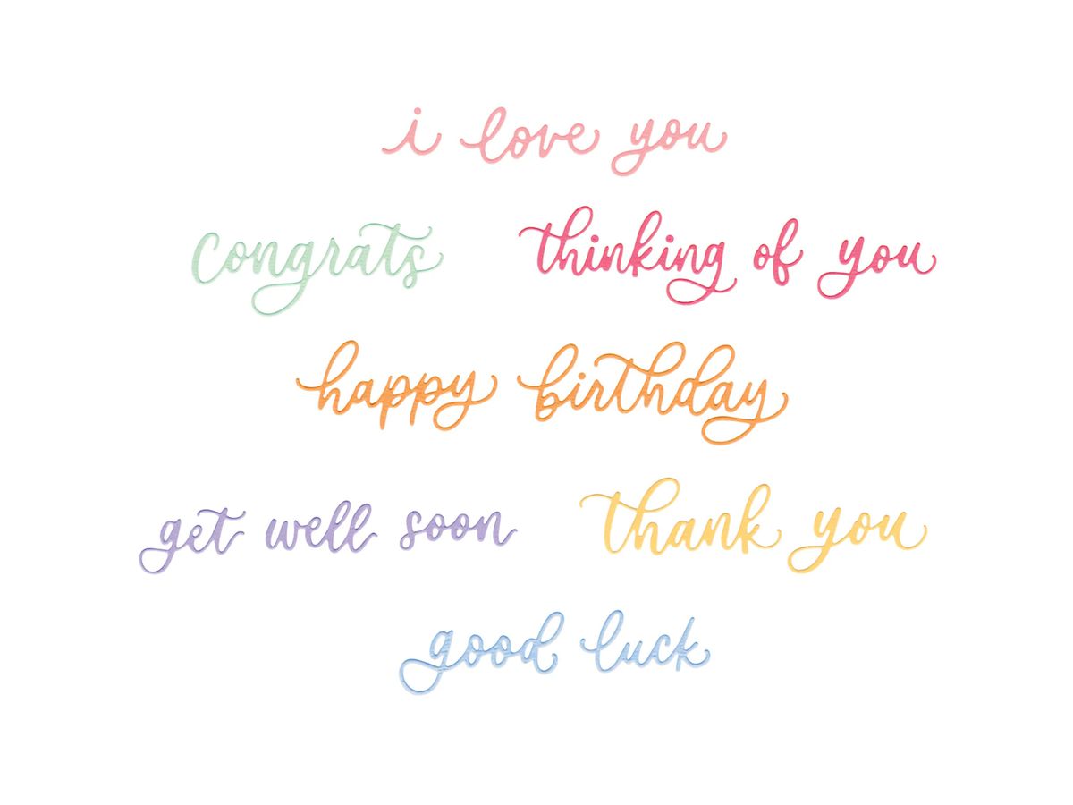 SIZZIX Stanzformen 666964 Common Greetings 12 Stück (0630454292647)