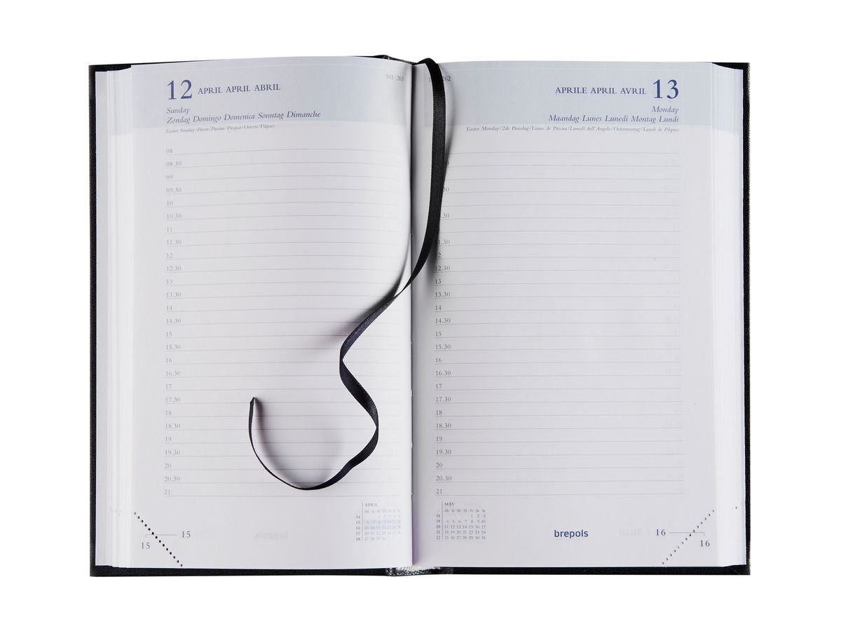 BREPOLS Agenda Brefix 16 Lima 2026 0.016.1256 1J/1P noir 11.3x18.2cm (5412303005623)