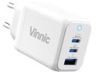 VINNIC FERNOW GaN 45W,Wallcharger VPCG-GA45WG1-EUWH 2x USB C, 1x USB-A, White (4898338018011)