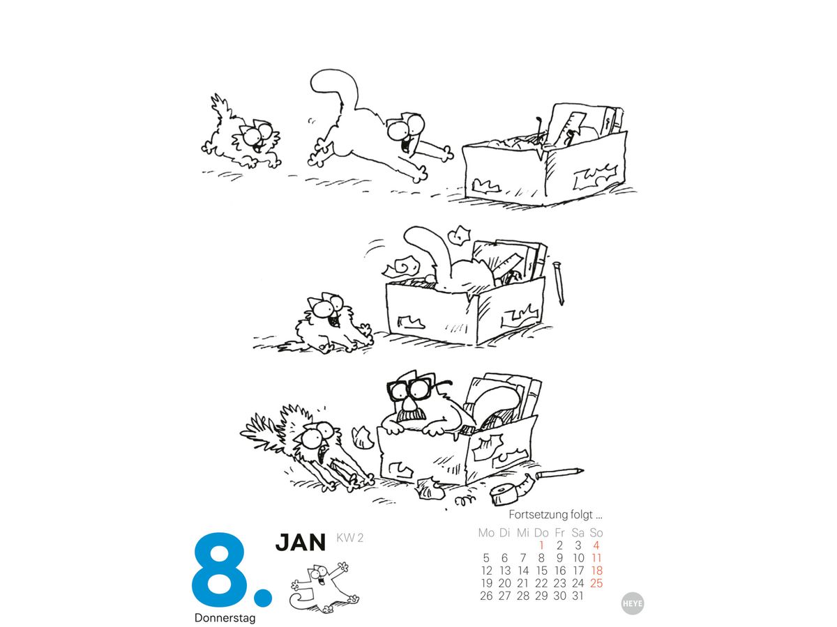 HEYE Abreisskal. Simons Katze 2026 23016+26 1T/1S DE 11x14cm (9783756411498)