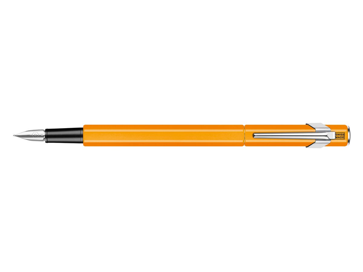 CARAN D'ACHE Penna stilografica 849 F 841.030 arancione fluo, laccato (7630002336383)