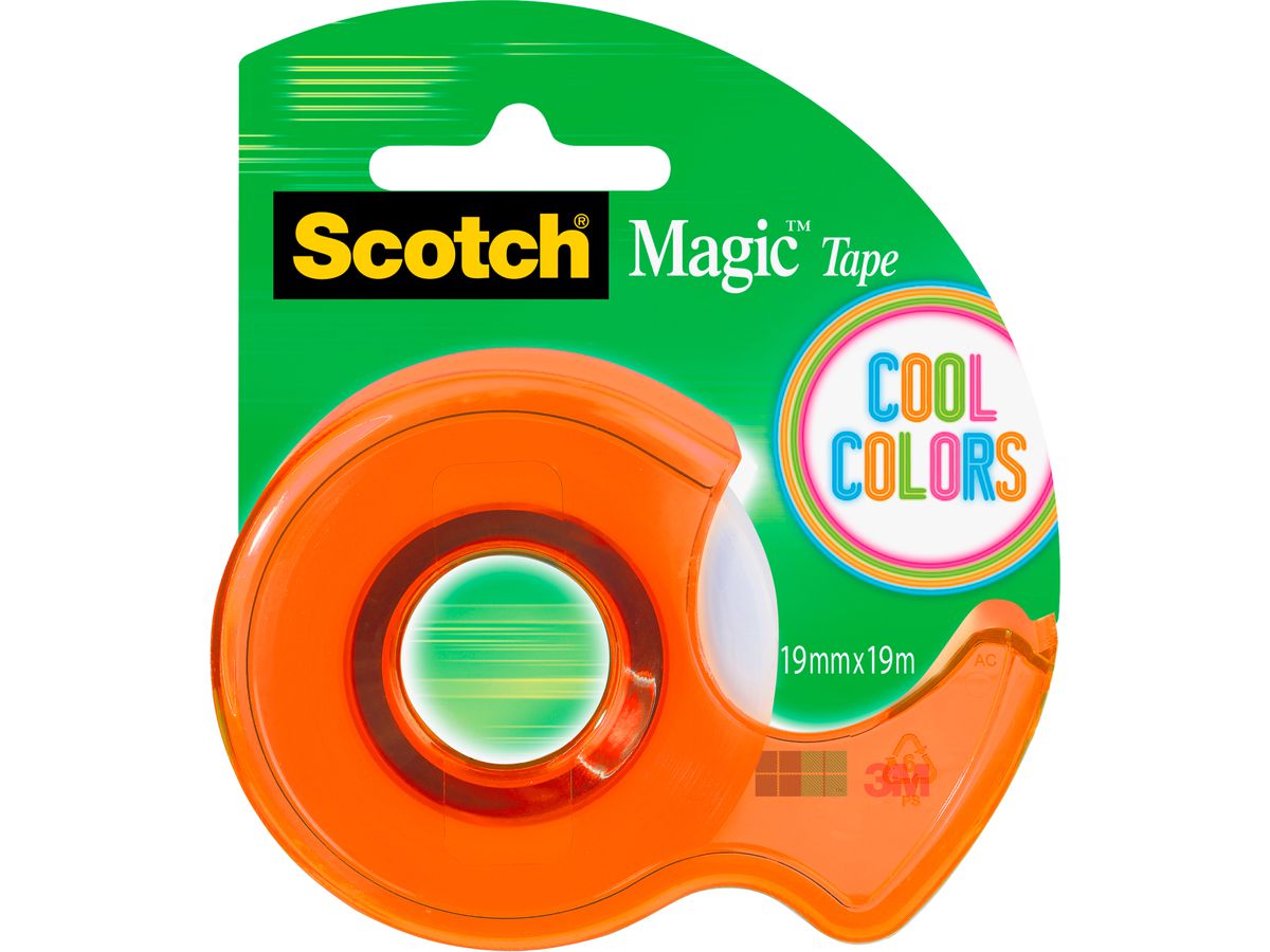 SCOTCH Dispenser Cool Color 19mmx19m 122-COL-EU 4 Farben ass. (4046719481415)