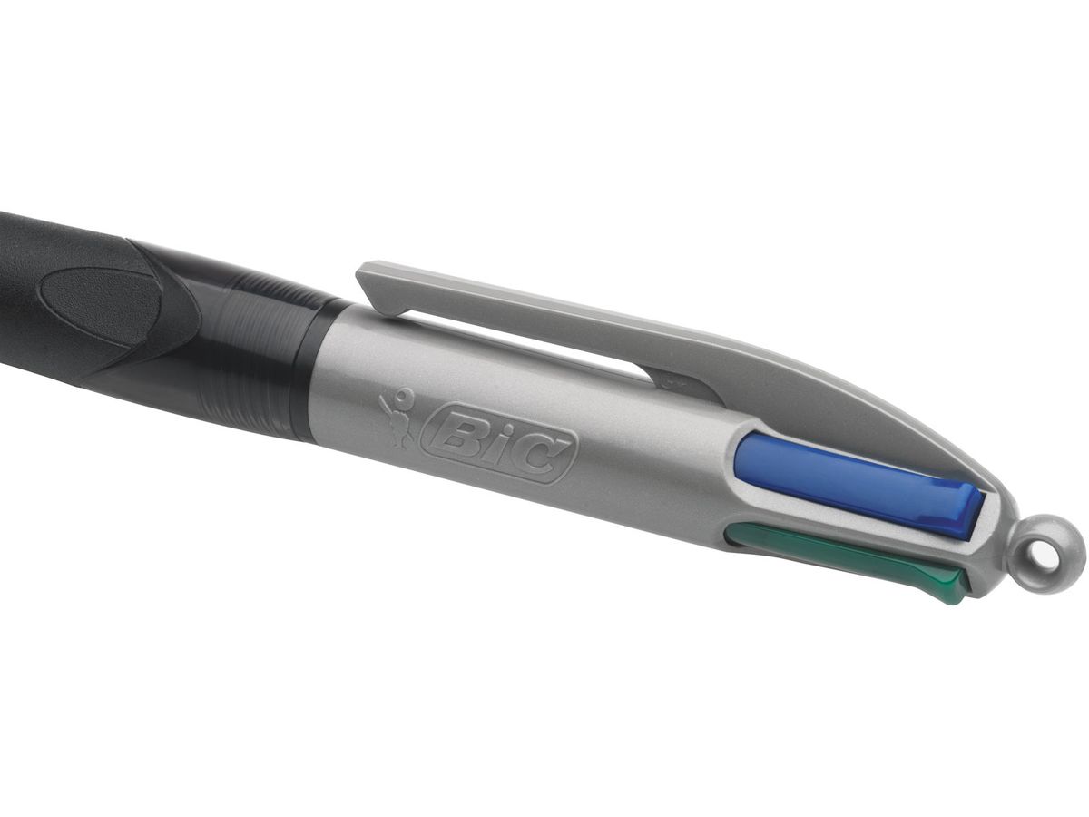 BIC Penna a sfera 4 Colours 0.4mm 8922931 con clip, GRIP PRO (3086123372382)