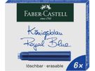 FABER-CASTELL Cartouche d'encre, bleu 185506 boîte en carton 6 pcs. (4005401855064)