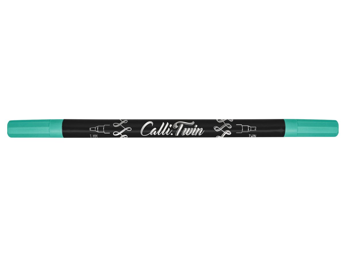 ONLINE Callibrush Pen TWIN 3mm 18604/6 Turquoise (4014421186041)