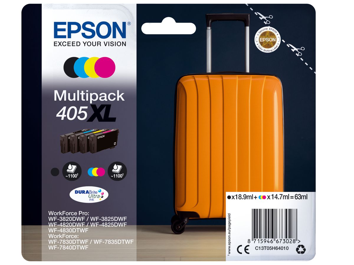 EPSON Multipack Encre 405XL CMYBK T05H64010 WF-7830DTWF 4-color (8715946673028)