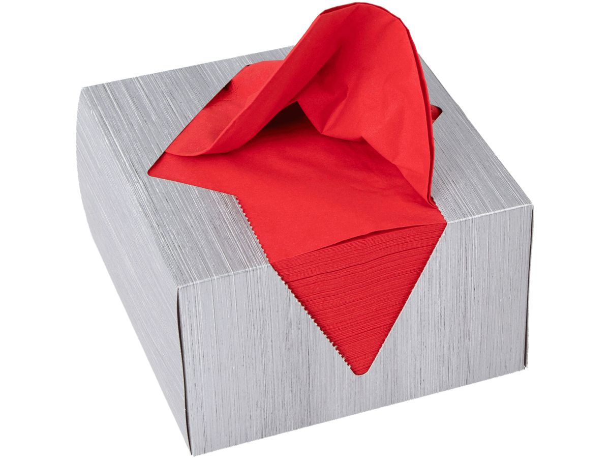 ELCO Boîte à serviettes 33x33cm 04-33401100-201 3 plis, rouge 100pcs. (7612614061945)