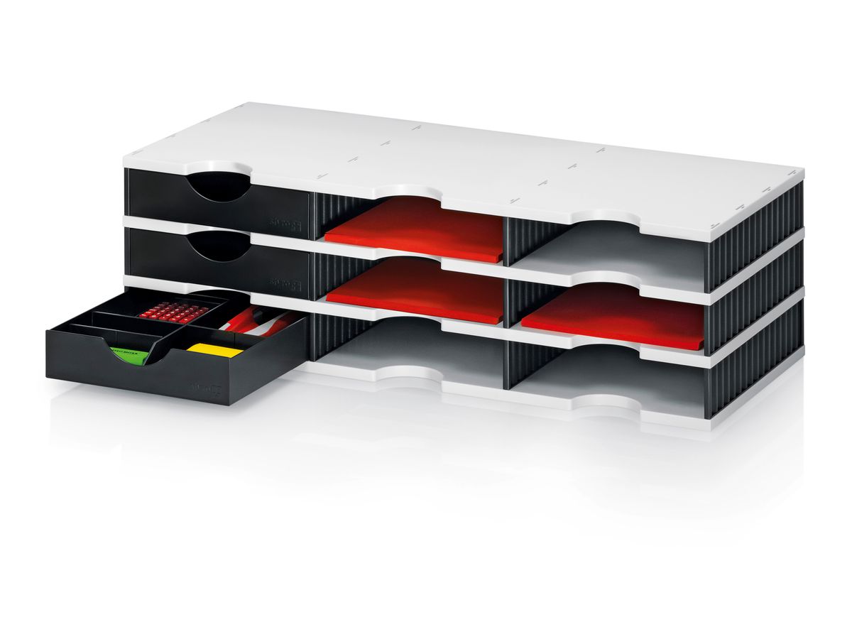 STYRO Sistema arch. styrodoc trio 268-0303.989 bianco/nero 6 scomp./3 cass. (7612176081467)