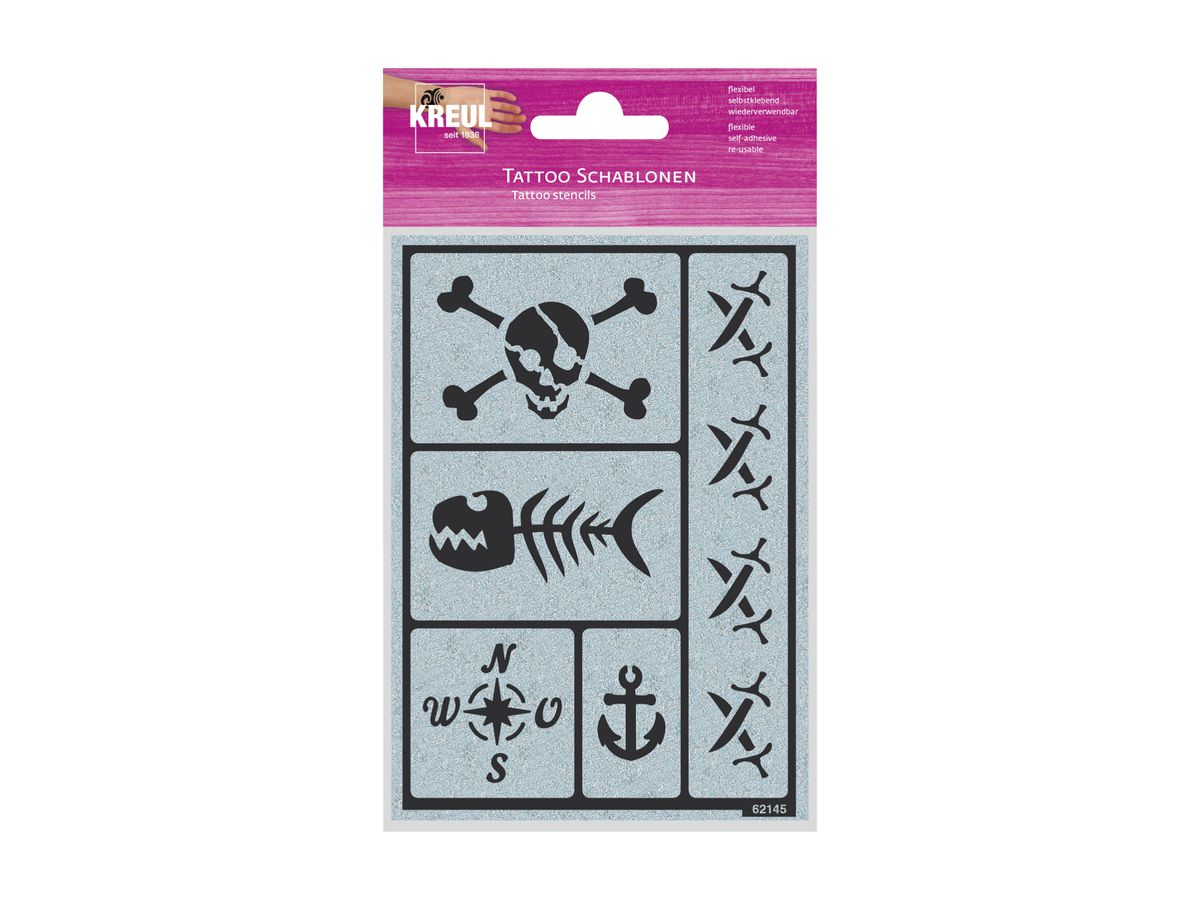 I AM CREATIVE Tattoo Schablone 62145 Pirates Party (4000798118433)