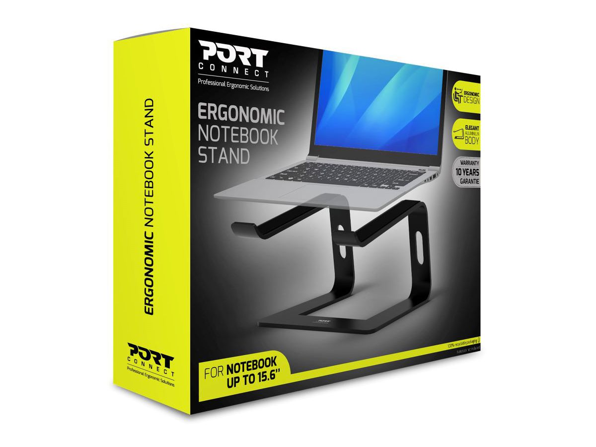 PORT Ergonomic Notebook Stand 901103 alu, from 10 to 15.6 inch (3567049011031)